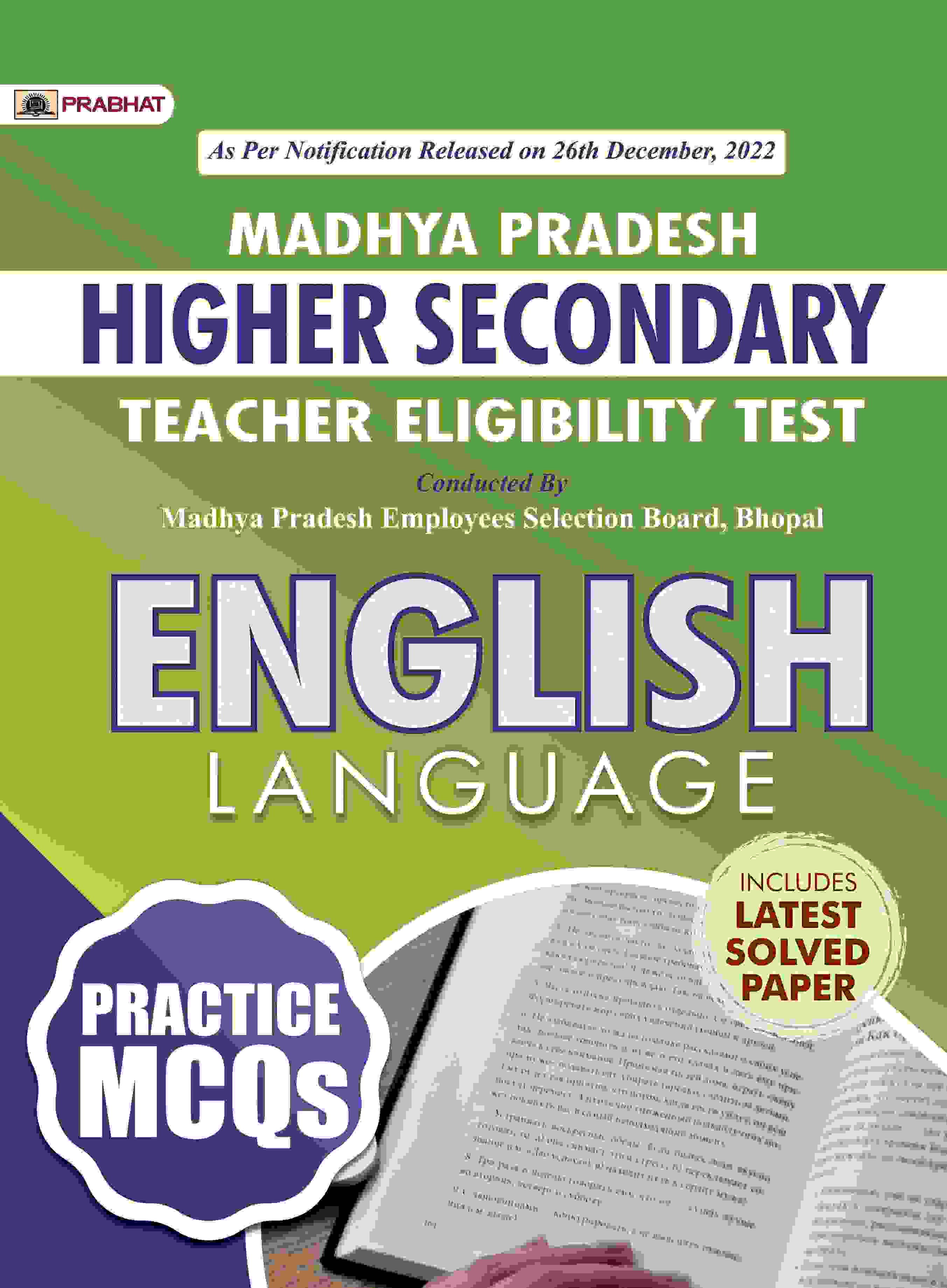 Madhya Pradesh Higher Secondary Teacher Eligibility Test English Language Practice MCQs (MPTET Higher Secondary Teacher English Practice Sets)