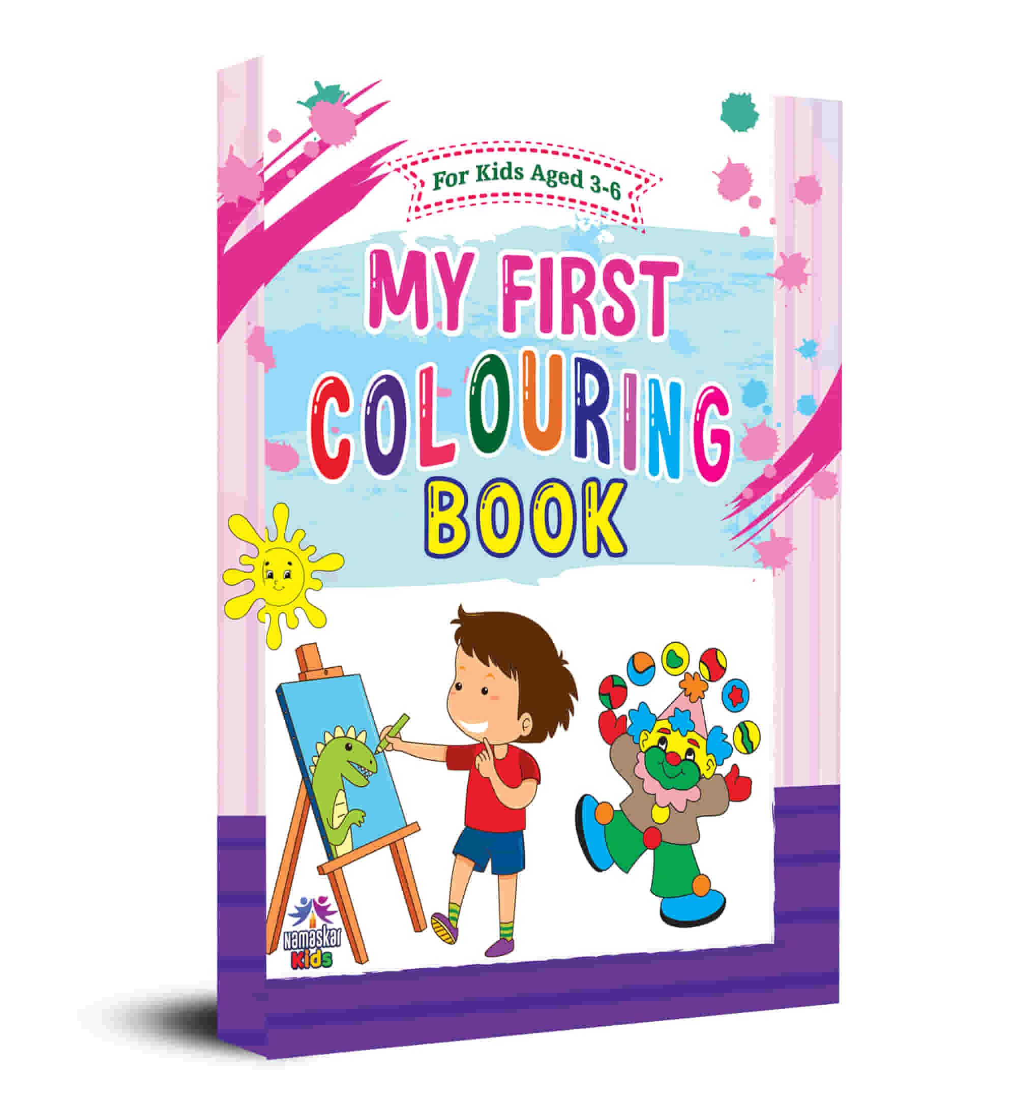 My First Colouring Book For Kids - Perfect Gift to Children for Painting, Drawing and Coloring Activity, Animal, Flowers, Transport, Alphabet For 3-6 Year Old