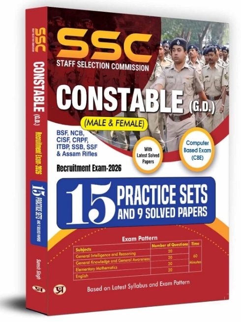 SSC GD Constable 2025 Staff Selection Commission Recruitment Exam 15 Practice Sets And 6 Solved Papers