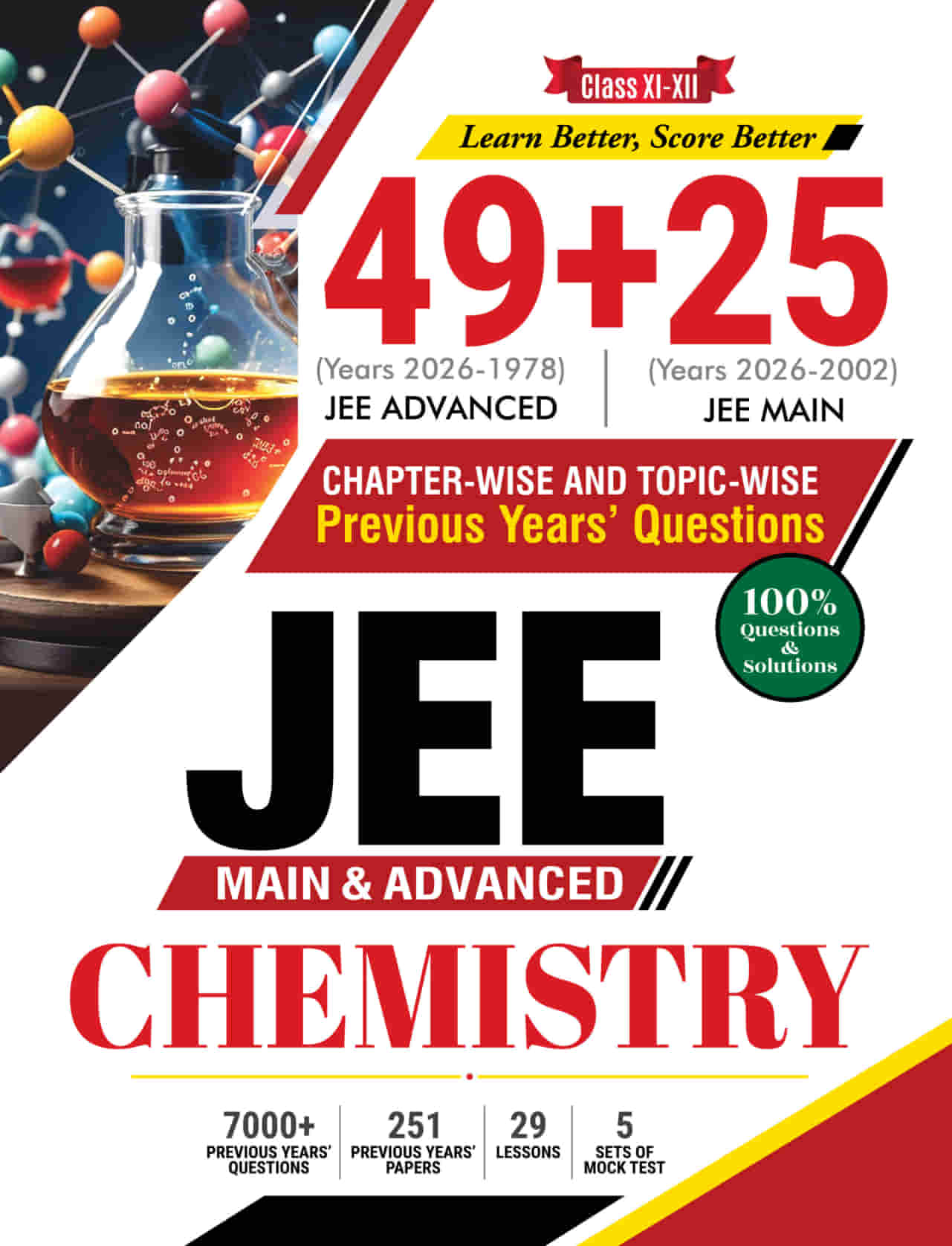 JEE Main And Advanced Chapterwise And Topicwise PYQ Upto Class 11 to 12: Chemistry 49 Years JEE Advanced (1978-2026) & 25 Year JEE Main (2002-2026) For Exam 2027