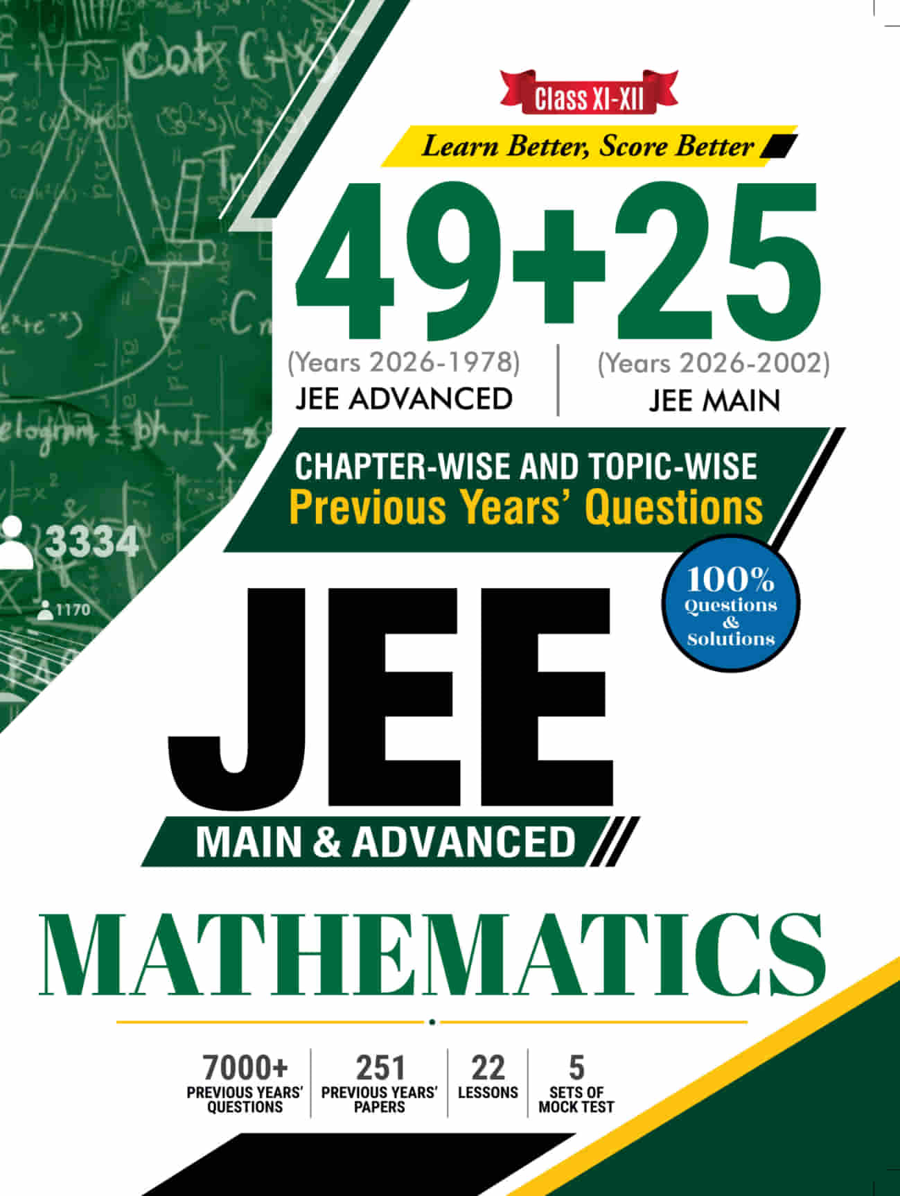 JEE Main And Advanced Chapterwise And Topicwise PYQ Upto Class 11 to 12: Mathematics 49 Years JEE Advanced (1978-2026) & 25 Year JEE Main (2002-2026) For Exam 2027